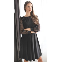 Sukienka czarna Lenitif z długimi rękawami  - zdjęcie produktu
