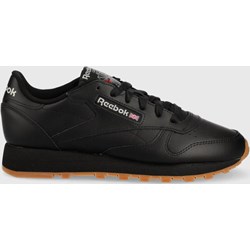 Buty sportowe damskie Reebok Classic sneakersy skórzane czarne  - zdjęcie produktu
