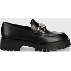Mokasyny Guess bez zapięcia czarne casual  - zdjęcie produktu
