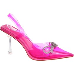 Czółenka różowe Pantofelek24 na wysokim obcasie ze szpiczastym noskiem  - zdjęcie produktu