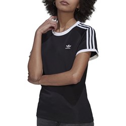 Bluzka damska Adidas czarna z krótkim rękawem  - zdjęcie produktu