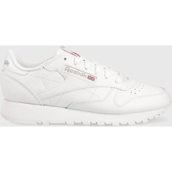 Buty sportowe damskie Reebok Classic sneakersy białe na platformie skórzane wiązane  - zdjęcie produktu