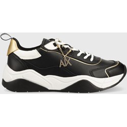 Buty sportowe damskie Armani Exchange sneakersy płaskie skórzane na wiosnę  - zdjęcie produktu