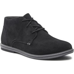 Buty zimowe męskie czarne Cesare Cave jesienne z tworzywa sztucznego sznurowane casual  - zdjęcie produktu