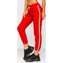 Spodnie damskie Denley czerwone bawełniane w sportowym stylu  - zdjęcie produktu