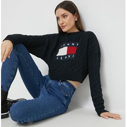 Sweter damski Tommy Jeans casual czarny  - zdjęcie produktu