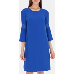 Sukienka L'AF z okrągłym dekoltem mini niebieska elegancka  - zdjęcie produktu