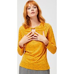 Bluzka damska żółta z długim rękawem  - zdjęcie produktu