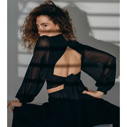 Azuri bluzka damska czarna z długimi rękawami  - zdjęcie produktu