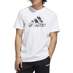 T-shirt męski Adidas biały z krótkim rękawem sportowy  - zdjęcie produktu