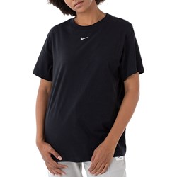 Bluzka damska Nike czarna z okrągłym dekoltem z krótkimi rękawami w sportowym stylu  - zdjęcie produktu