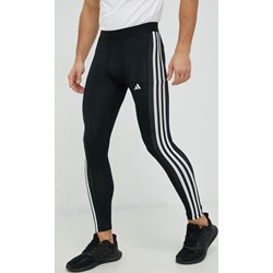 Spodnie męskie czarne Adidas Performance w sportowym stylu  - zdjęcie produktu