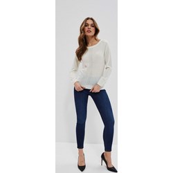 Sweter damski biały Moodo.pl casual  - zdjęcie produktu