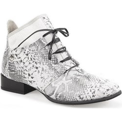 Botki Maciejka szare casual w zwierzęcy wzór  - zdjęcie produktu
