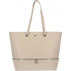 Shopper bag David Jones lakierowana na ramię elegancka bez dodatków duża  - zdjęcie produktu