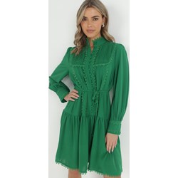 Sukienka Born2be zielona koszulowa mini  - zdjęcie produktu