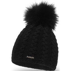 Czarna czapka zimowa damska Pamami  - zdjęcie produktu