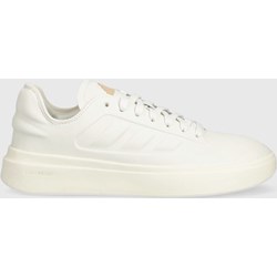 Buty sportowe damskie Adidas sneakersy płaskie białe sznurowane  - zdjęcie produktu