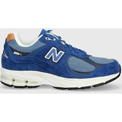 Buty sportowe damskie niebieskie New Balance sneakersy sznurowane płaskie  - zdjęcie produktu