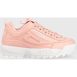 Buty sportowe damskie Fila sneakersy różowe na wiosnę wiązane  - zdjęcie produktu