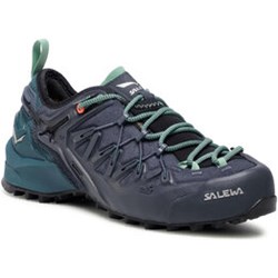 Buty trekkingowe damskie SALEWA niebieskie wiązane gore-tex  - zdjęcie produktu
