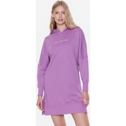Sukienka Calvin Klein na spacer prosta mini z długimi rękawami  - zdjęcie produktu