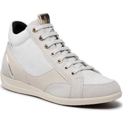 Buty sportowe damskie białe Geox sneakersy sznurowane płaskie  - zdjęcie produktu