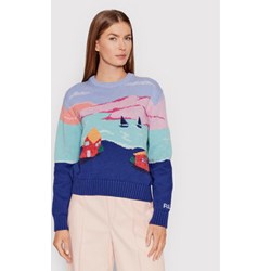Sweter damski wielokolorowy Polo Ralph Lauren z okrągłym dekoltem  - zdjęcie produktu