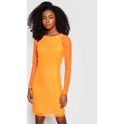 Sukienka pomarańczowy Calvin Klein casual mini na co dzień  - zdjęcie produktu