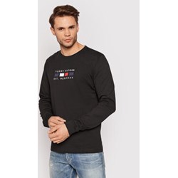 T-shirt męski czarny Tommy Hilfiger z długim rękawem  - zdjęcie produktu