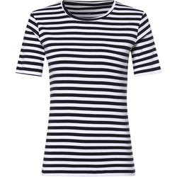 Brookshire bluzka damska wielokolorowa z krótkim rękawem w paski  - zdjęcie produktu