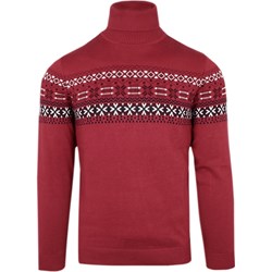 Sweter męski czerwony Rugatchi z bawełny  - zdjęcie produktu