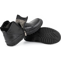 Buty zimowe męskie czarne Komodo bez zapięcia casualowe  - zdjęcie produktu