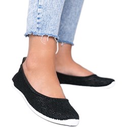 Balerinki czarne płaskie casual  - zdjęcie produktu