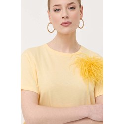 Bluzka damska Patrizia Pepe żółta z okrągłym dekoltem  - zdjęcie produktu