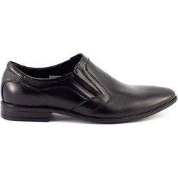 Czarne buty eleganckie męskie Lukas  - zdjęcie produktu