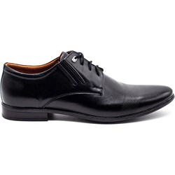 Buty eleganckie męskie Olivier sznurowane czarne  - zdjęcie produktu