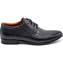 Buty eleganckie męskie Olivier sznurowane czarne  - zdjęcie produktu