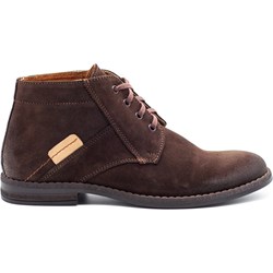 Buty zimowe męskie brązowe Butymodne na zimę sznurowane  - zdjęcie produktu