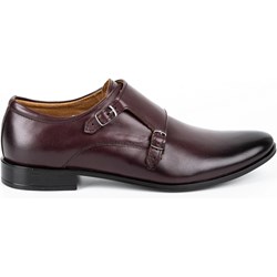 Buty eleganckie męskie Lukas brązowe skórzane  - zdjęcie produktu