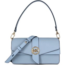 Listonoszka Michael Kors niebieska z aplikacjami na ramię matowa  - zdjęcie produktu
