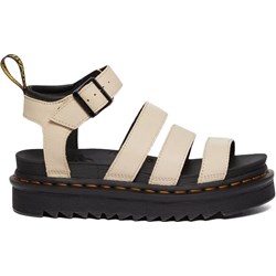 Beżowe sandały damskie Dr Martens bez obcasa z klamrą casual na platformie  - zdjęcie produktu