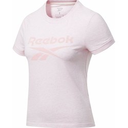 Bluzka damska różowa Reebok Fitness z krótkim rękawem z okrągłym dekoltem  - zdjęcie produktu
