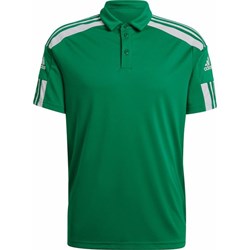 T-shirt męski zielony Adidas z krótkim rękawem z dzianiny  - zdjęcie produktu
