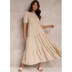 Sukienka Renee z bawełny maxi z krótkimi rękawami  - zdjęcie produktu