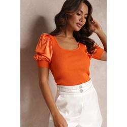 Bluzka damska Renee z krótkimi rękawami pomarańczowy  - zdjęcie produktu