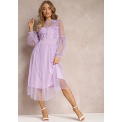 Renee sukienka fioletowa rozkloszowana  - zdjęcie produktu