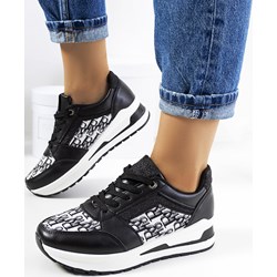 Buty sportowe damskie Gemre czarne na wiosnę wiązane  - zdjęcie produktu