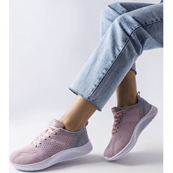Buty sportowe damskie BIG STAR sneakersy na wiosnę różowe płaskie  - zdjęcie produktu