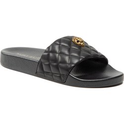 Czarne klapki damskie Kurt Geiger płaskie z tworzywa sztucznego bez zapięcia  - zdjęcie produktu